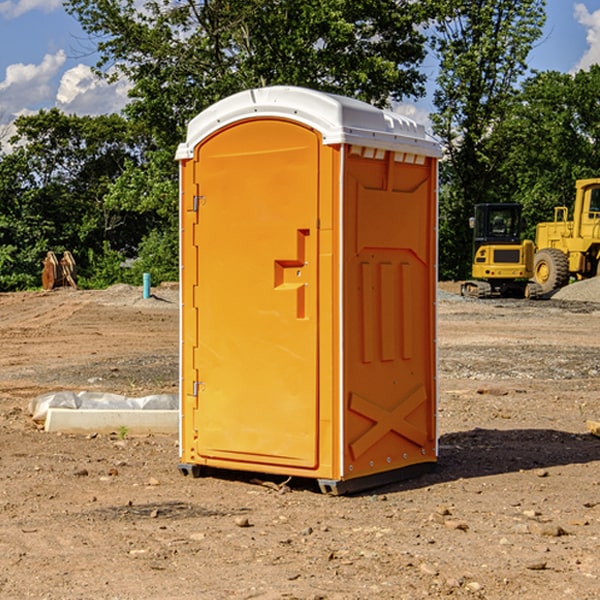 how often are the portable restrooms cleaned and serviced during a rental period in Middle Bass OH